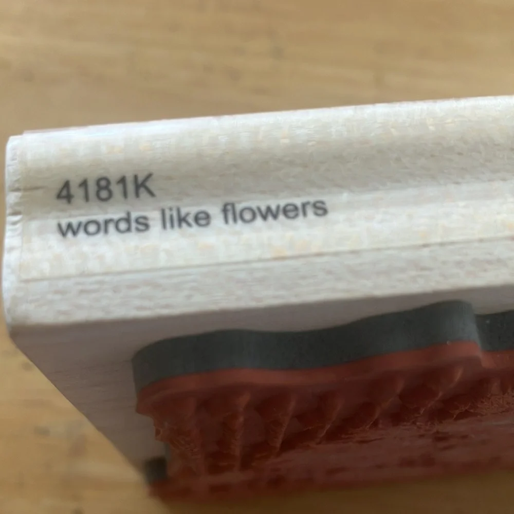 Brand new Floral Script Stamp